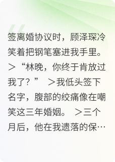 小说签在孕检单上的离婚书主角为林晚顾泽琛免费阅读