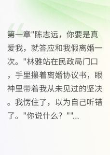 百度贴吧小说妻子要假离婚骗千万拆迁款,主角林雅苏晓雨志远全文免费