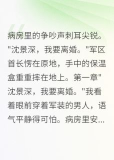 全章节小说离婚协议书一递,军区首长傻眼了莹莹爱写作最新阅读