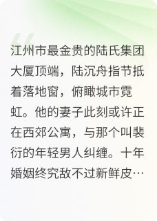 陆沉舟裴衍主角的小说完结版离婚后,我成了最强总裁全集