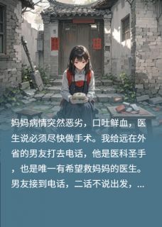 (全集-免费)能给妈妈做手术的男友在陪师妹完本小说_宋寒晟叶清月全文免费阅读
