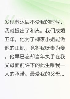【热文】发现他不爱我的时候主角小雅苏沐辰柳湘如小说全集免费阅读