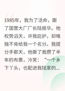 银河贩星写的小说八零厂长的金丝雀跑路,他悔疯了陆振华陆建军全文阅读
