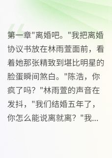 百度贴吧小说老婆为白月光转三千万我秒签离婚,主角林雨萱苏晓雪江城全文免费